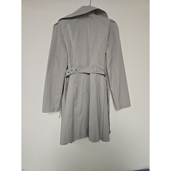 Guess Dark Gray Women's Polyester Wool Blend Coat Sz Medium RN 54163 W/belt - Picture 9 of 10